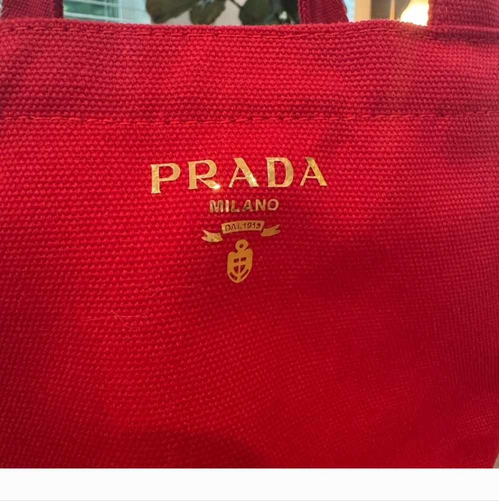 Prada Red Tote Bag - Picture 2 of 5